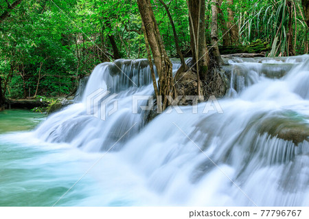 Huai Mae Khamin Waterfall level 7, Khuean Srinagarindra National Park, Kanchanaburi, Thailand Huai Mae Khamin Waterfall level 7, Khuean Srinagarindra National Park, Kanchanaburi, Thailand 77796767