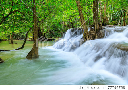 Huai Mae Khamin Waterfall level 7, Khuean Srinagarindra National Park, Kanchanaburi, Thailand 77796768