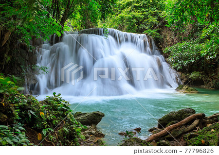 Huai Mae Khamin Waterfall level 3, Khuean Srinagarindra National Park, Kanchanaburi, Thailand 77796826