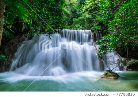 Huai Mae Khamin Waterfall level 3, Khuean Srinagarindra National Park, Kanchanaburi, Thailand 77796830