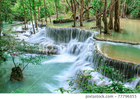 Huai Mae Khamin Waterfall level 6, Khuean Srinagarindra National Park, Kanchanaburi, Thailand 77796855