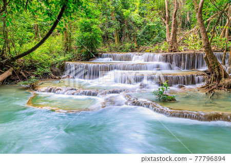 Huai Mae Khamin Waterfall level 6, Khuean Srinagarindra National Park, Kanchanaburi, Thailand 77796894