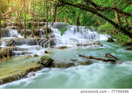 Huai Mae Khamin Waterfall level 6, Khuean Srinagarindra National Park, Kanchanaburi, Thailand 77796896