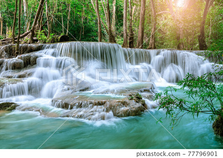 Huai Mae Khamin Waterfall level 6, Khuean Srinagarindra National Park, Kanchanaburi, Thailand 77796901