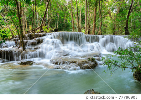 Huai Mae Khamin Waterfall level 6, Khuean Srinagarindra National Park, Kanchanaburi, Thailand 77796903
