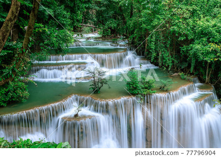 Huai Mae Khamin Waterfall level 4, Khuean Srinagarindra National Park, Kanchanaburi, Thailand 77796904