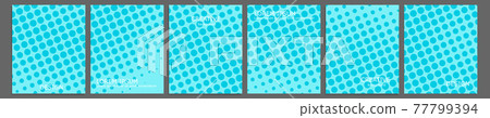 Set of vector cover notebook design. Abstract pop art dotted gradient template design for notebook paper, copybook brochures, book, magazine. Planner and diary cover for print 77799394