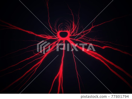 Abstract red lightning Abstract red lightning 77801794