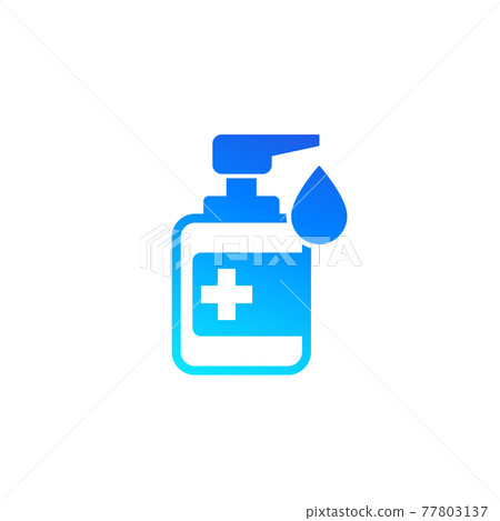 antiseptic, alcohol gel or hand sanitizer icon 77803137