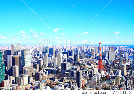 東京,東京城市景觀和東京鐵塔景觀 東京,東京城市景觀和東京鐵塔景觀 77803300