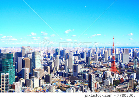 東京,東京城市景觀和東京鐵塔景觀 東京,東京城市景觀和東京鐵塔景觀 77803303