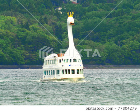 Swan pleasure boat on Lake Yamanaka Swan pleasure boat on Lake Yamanaka 77804279