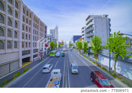 Transportation on Kannana-dori Avenue Cityscape of Nerima Ward [Transportation image] 77806971