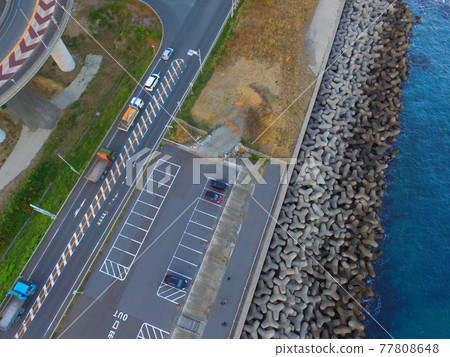 Seaside parking lot (Higashi Town, Hitachi City, Ibaraki prefecture) 77808648