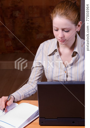 girl with notebook girl with notebook 77808964