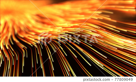 wave of high speed data particle trails. 3D illustration with depth of field blur effect wave of high speed data particle trails. 3D illustration with depth of field blur effect 77809049