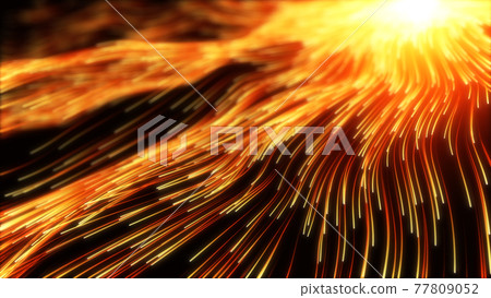wave of high speed data particle trails. 3D illustration with depth of field blur effect wave of high speed data particle trails. 3D illustration with depth of field blur effect 77809052