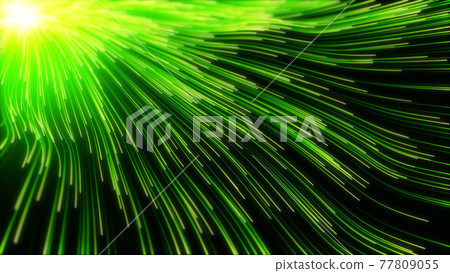 wave of high speed data particle trails. 3D illustration with depth of field blur effect wave of high speed data particle trails. 3D illustration with depth of field blur effect 77809055