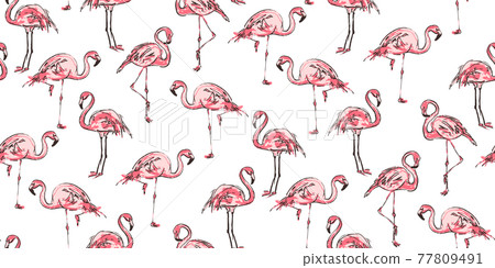 Flamingo Bird Seamless Pattern Flamingo Bird Seamless Pattern 77809491