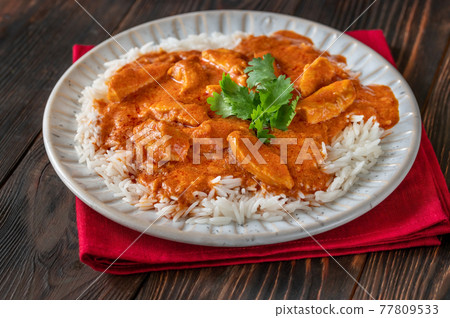 Bowl of Thai red chicken curry Bowl of Thai red chicken curry 77809533