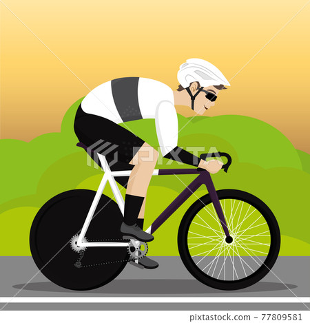Man riding bicycle Professional cyclist Man riding bicycle Professional cyclist 77809581