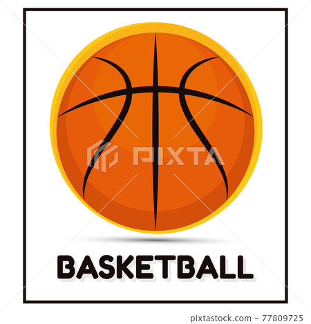 Basketball poster with a basketball ball Basketball poster with a basketball ball 77809725