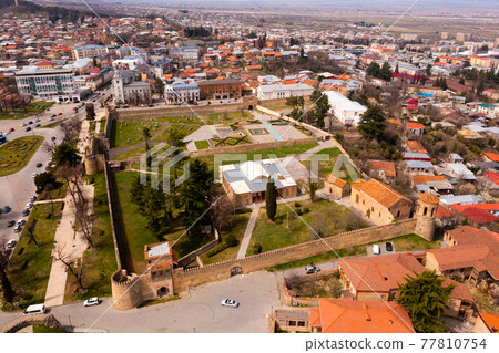 View from drone of Georgian town Telavi View from drone of Georgian town Telavi 77810754