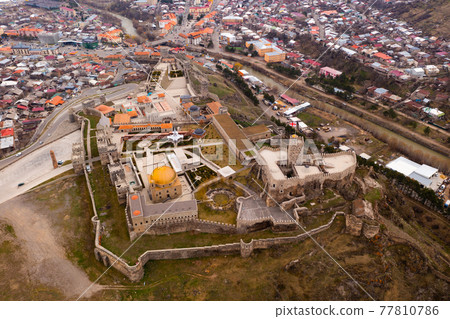 Aerial view on medieval castle Rabat Aerial view on medieval castle Rabat 77810786