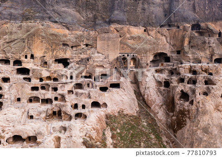 Rock-hewn caves of ancient monastic complex of Vardzia 77810793