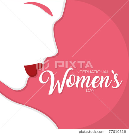 Silhouette of a woman Women day Silhouette of a woman Women day 77810816