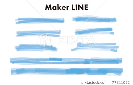 手繪標記線矢量素材 手繪標記線矢量素材 77811032