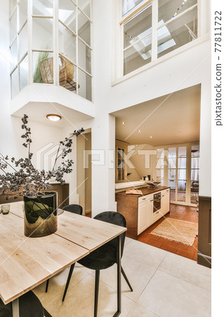 Bright dining room Bright dining room 77811722