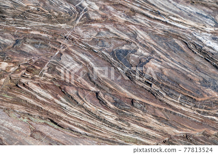 Nagatoro Valley, schist near the upper cobblestones, Nagatoro Town 77813524