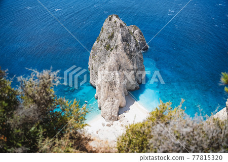 Mizithres cliff rock in Zakynthos Ionian island, Greece Mizithres cliff rock in Zakynthos Ionian island, Greece 77815320