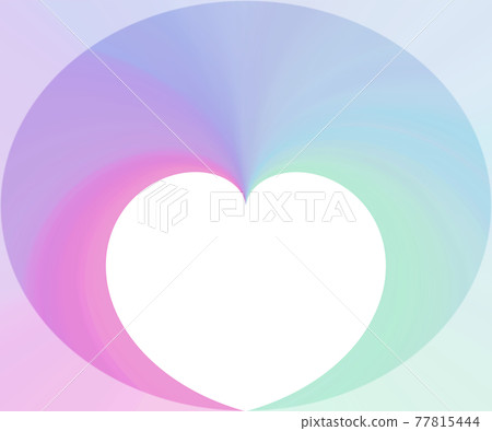 White heart and iridescent gradient background 77815444