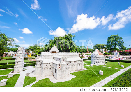 Chon Buri, Thailand. June 3, 2017: The model building of Piazza dei Miracoli in Mini Siam Pattaya. 77815952