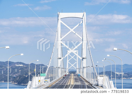 德島縣鳴門市晴天的大鳴門大橋(神戶淡路鳴門高速公路) 德島縣鳴門市晴天的大鳴門大橋(神戶淡路鳴門高速公路) 77819833