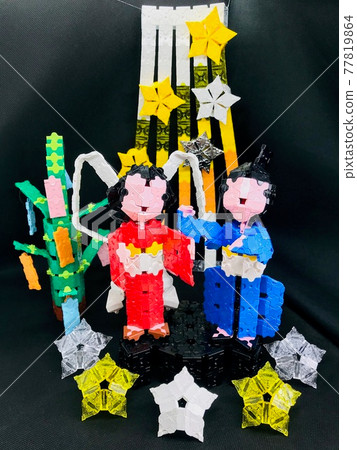 Tanabata decoration block art 77819864
