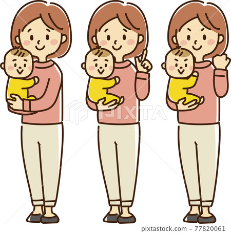 Mother set holding a child 77820061