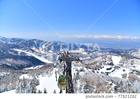 從東立山滑雪場（志賀高原）眺望北阿爾卑斯山 [2021.3] 77821282