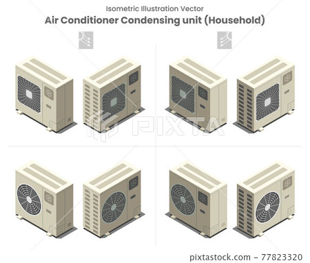 Isometric vector Aircon Condensing unit RA type2 77823320