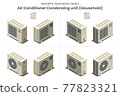 Isometric vector Aircon Condensing unit RA type3 77823321