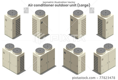 Isometric vector Large Air conditioner VRF Type1  77823478