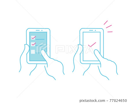 智能手機註冊屏幕，複選標記 77824650