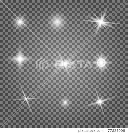 Camera light. Star twinkle vector glow, sparkle 77825006