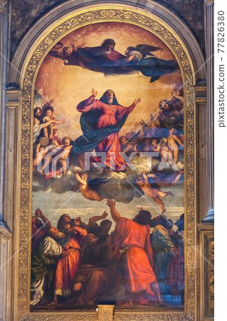 The Assumption of the Virgin painted by Titian in 1515-1518 The Assumption of the Virgin painted by Titian in 1515-1518 77826380