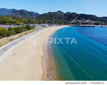 Blue Beach Nachi (Nachi Beach) seen from the sky Blue Beach Nachi (Nachi Beach) seen from the sky 77826613