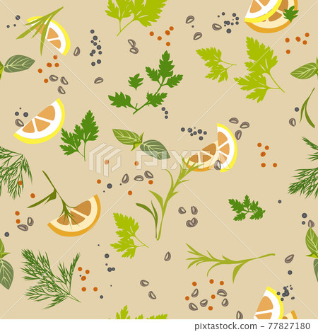 Spices and condiments seamless pattern Spices and condiments seamless pattern 77827180