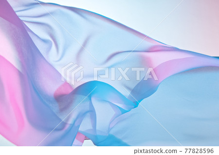 Smooth elegant colorful transparent cloth separated on white background. Smooth elegant colorful transparent cloth separated on white background. 77828596