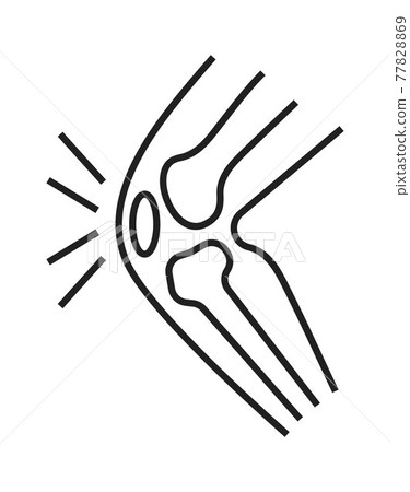 Arthritis, osteoporosis knee icon. Orthopaedic rehabilitation help 77828869